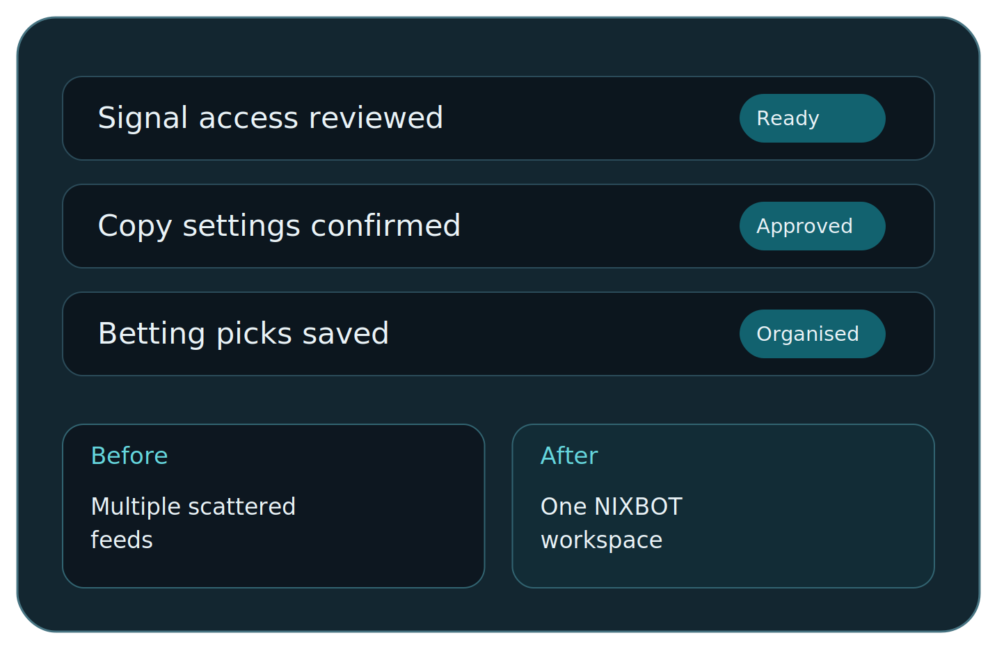 Original NIXBOT illustration; fictional people and characters